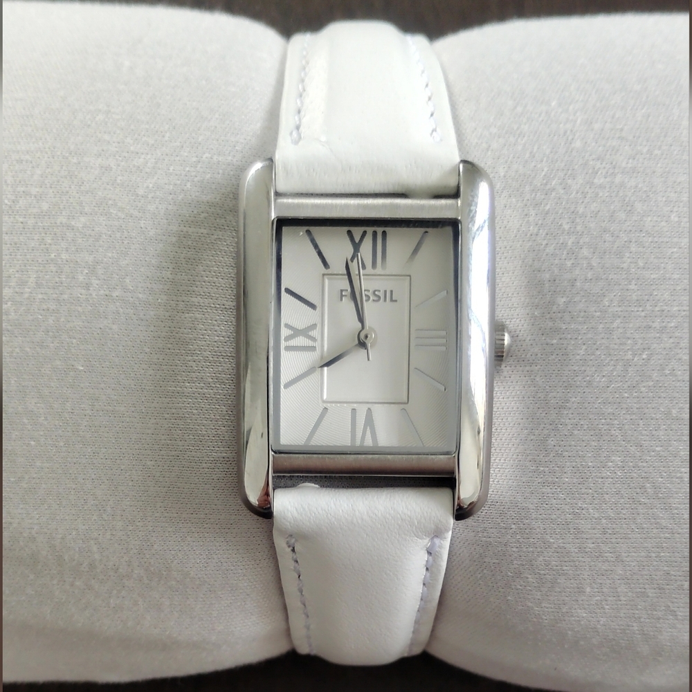 Fossil (ES3516) Florence White Dial White Leather Ladies Watch